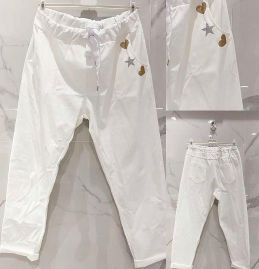 Pantalon blanc grande taille COLINE