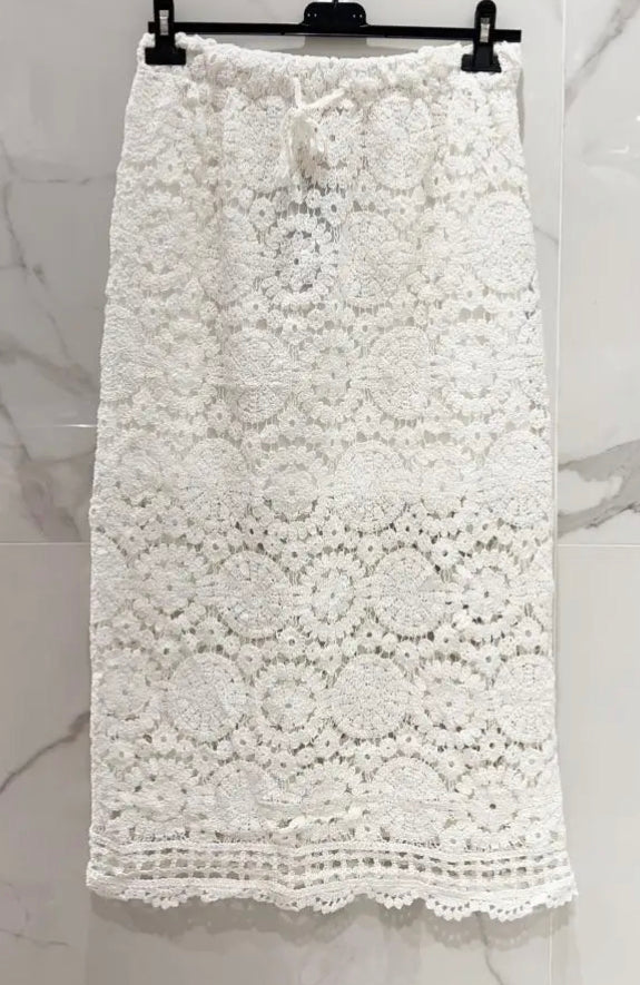 Jupe crochet blanche CUBA